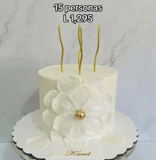 Pastel Flor Blanca