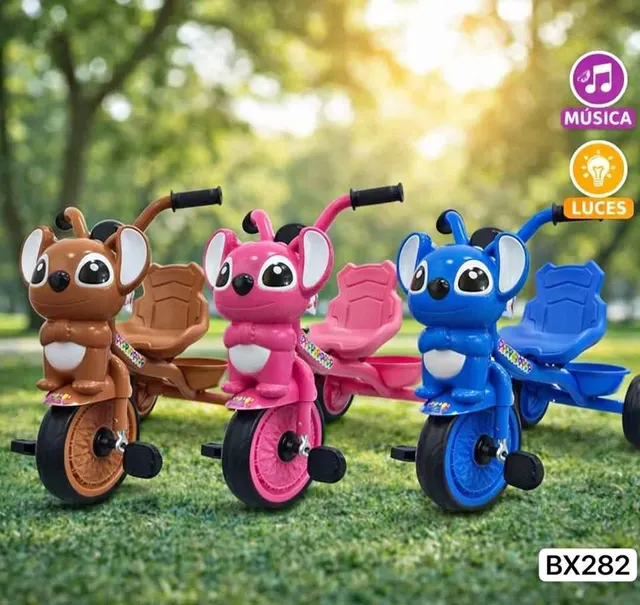 Triciclo Stitch con luces y música
