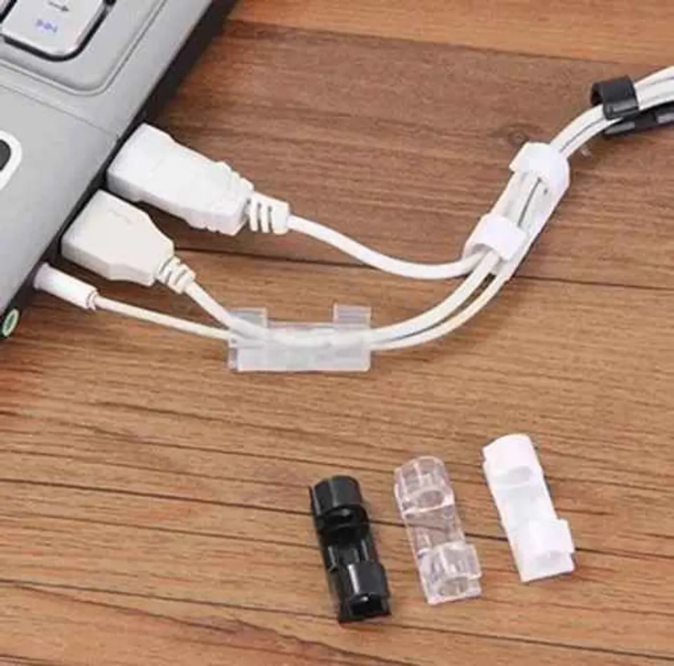 Organizador de cables transparentes 20 unidades