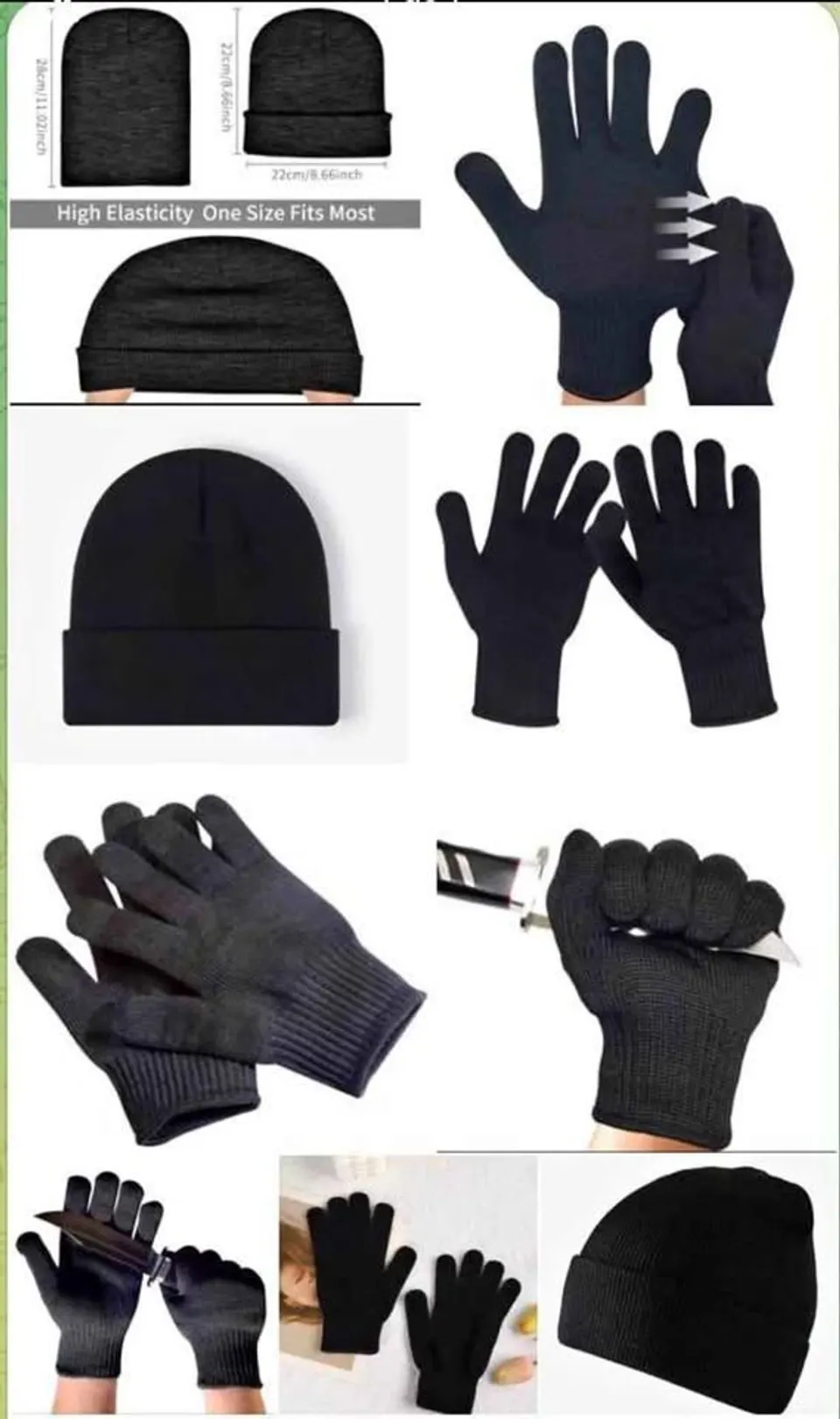 Set de gorro con guantes