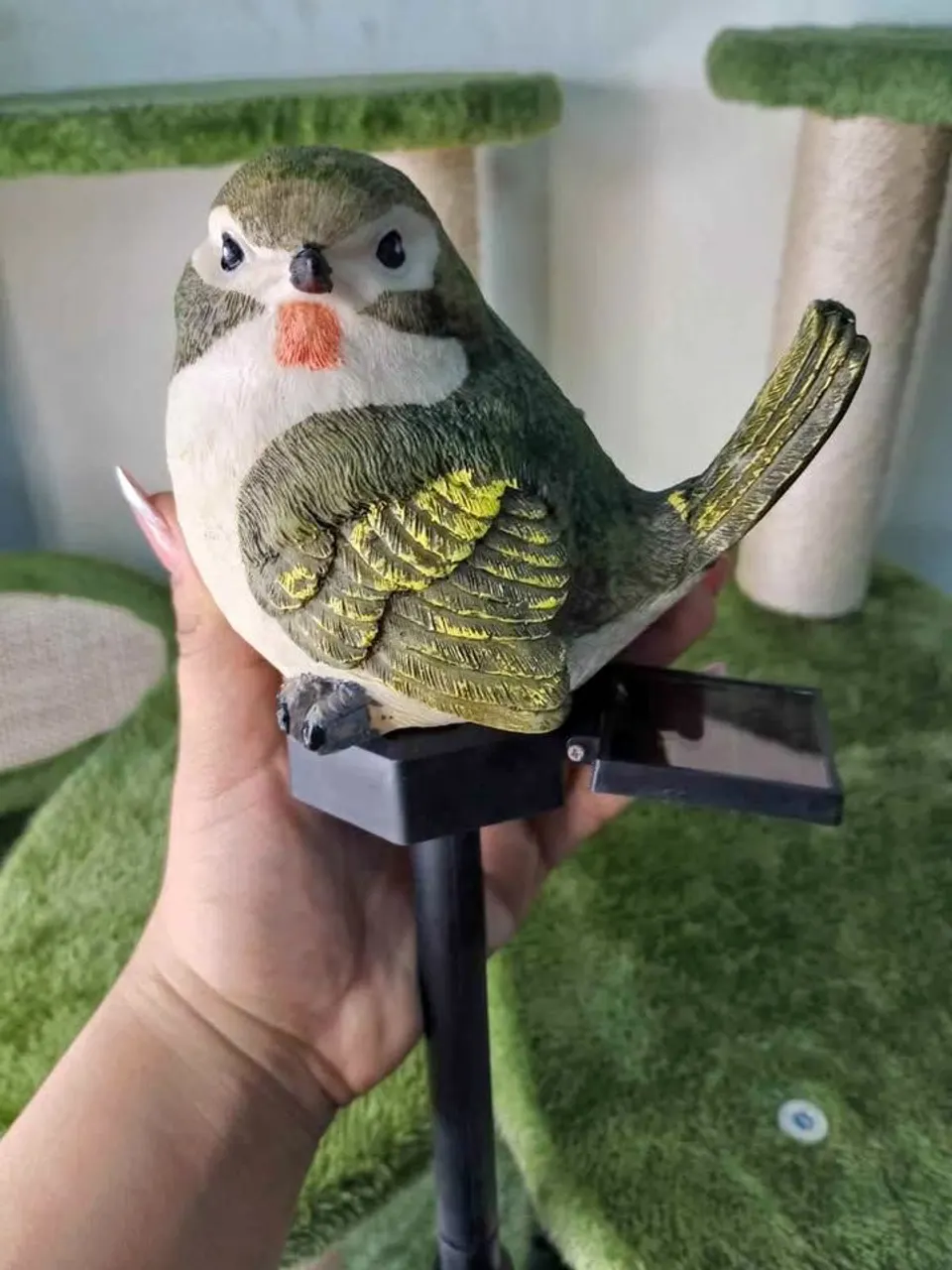 Juego de 4 Lámparas solar pajarito