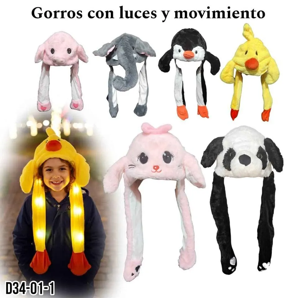 Gorro de orejitas y luz
