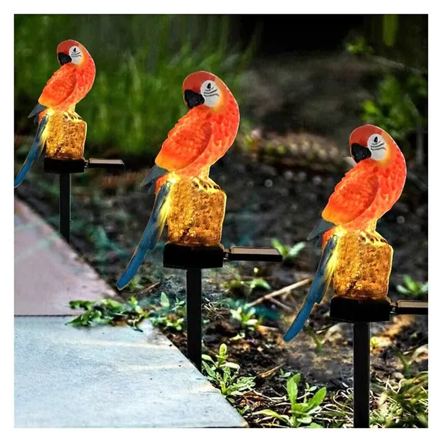 Juego de 3 guaras solares emite luz