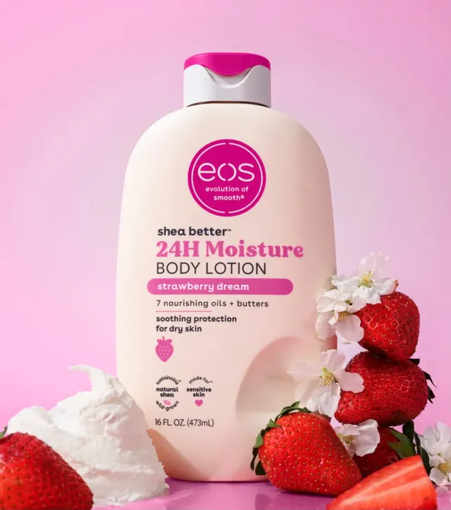 EOS body lotion strawberry dream