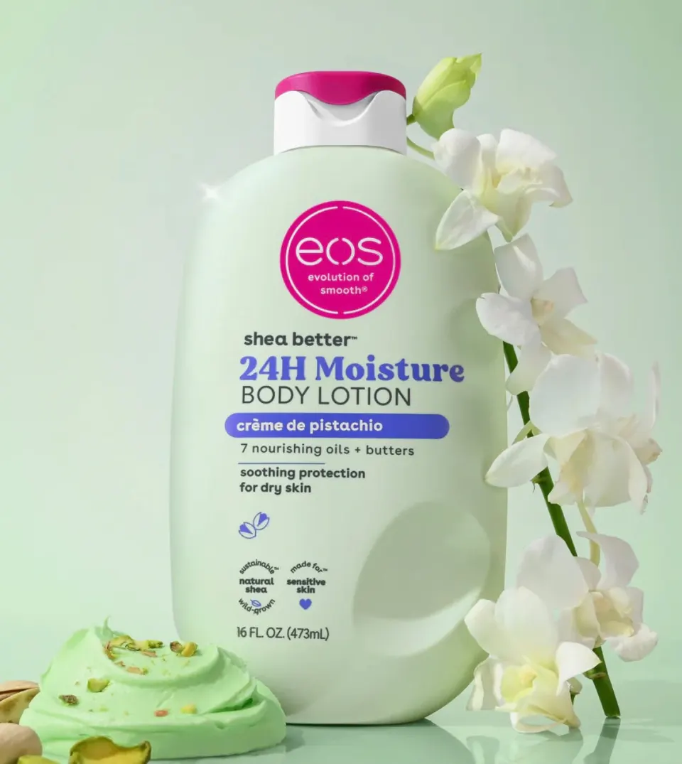 EOS body lotion crème de pistachio