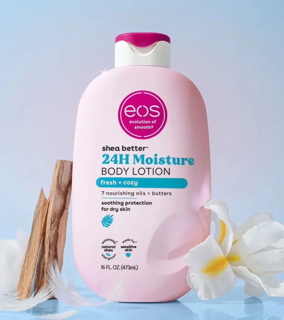 EOS body lotion fresh+ cozy