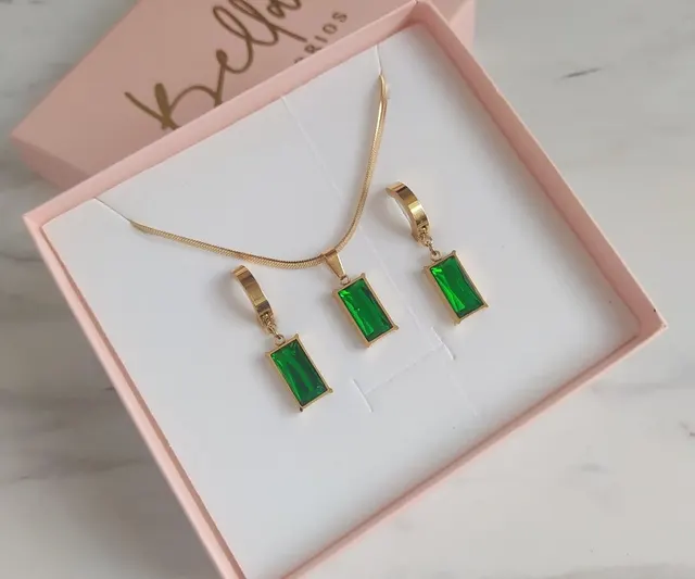 Set cristal verde