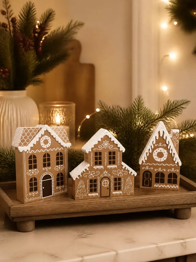 Mini rótulos de casita de jengibre