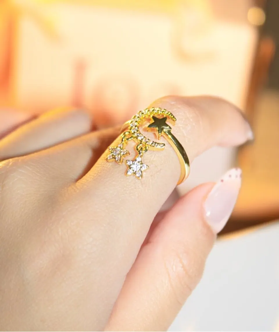 Anillo Luna y Estrellas
