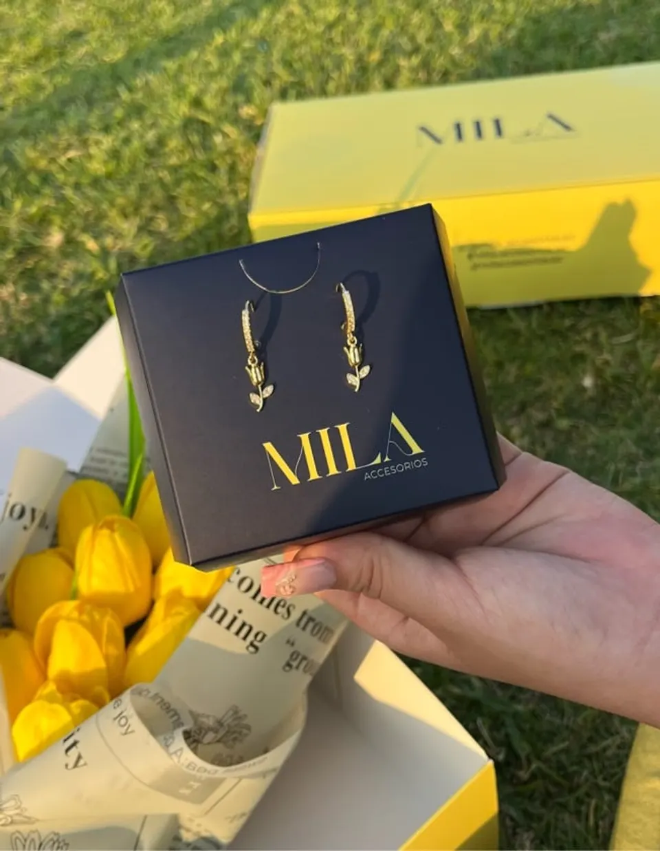 Aretes de tulipán