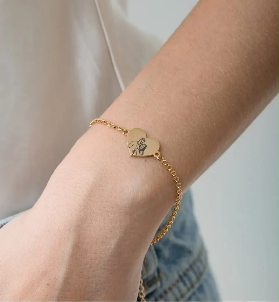 Pulsera grabada con foto