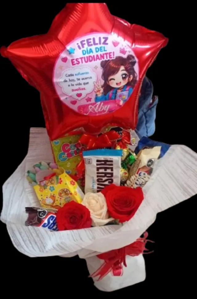 Detalles Con Cariño flor natural especial estudiante