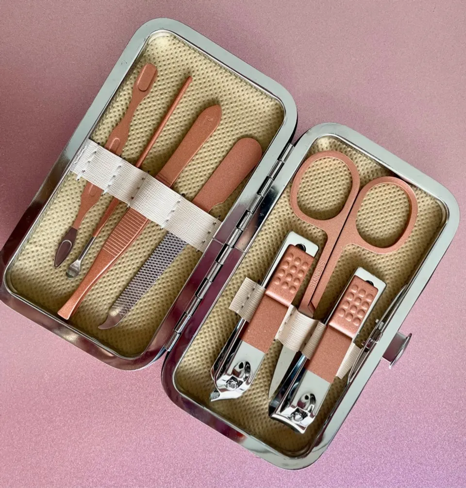 Estuche manicure acero inoxidable